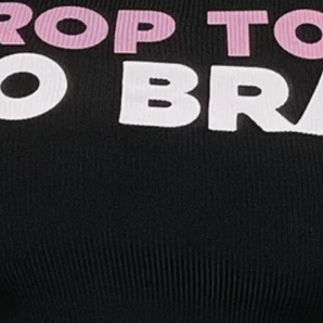 "Crop Top No Bra" Women's Crop Top