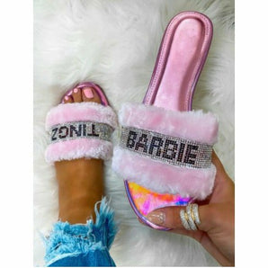 "Barbie Tingz" Slides - The Trap Doll Hou$e Boutique "Barbie Tingz" Slides