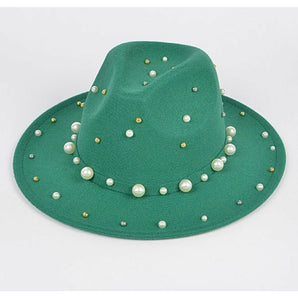 "Fedora & Pearls" Hat - The Trap Doll Hou$e Boutique "Fedora & Pearls" Hat