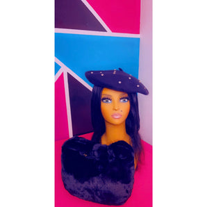 "Rhinestone Women's Beret" Hat - The Trap Doll Hou$e Boutique"Rhinestone Women's Beret" Hat